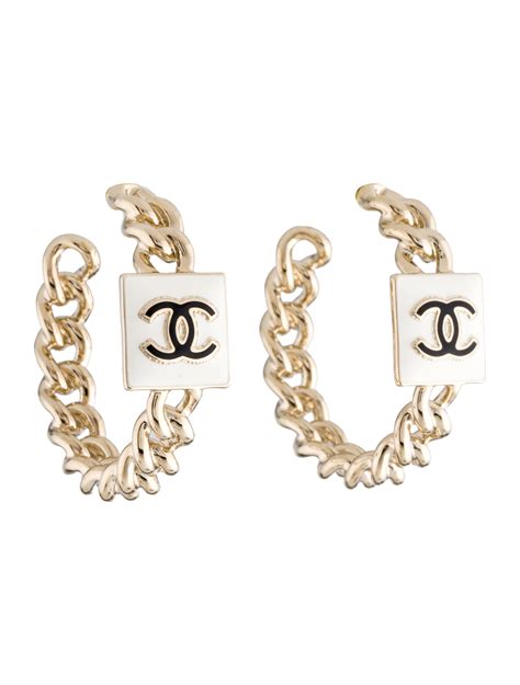 chanel hoop earrings|chanel inspired hoop earrings.